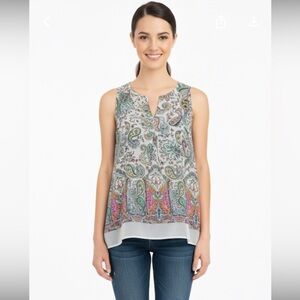 Daniel Rainn floral sleeveless top size large